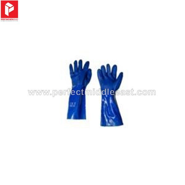 Chemical Gloves PVC Blue