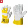 Working Gloves Leather Yellow/Grey