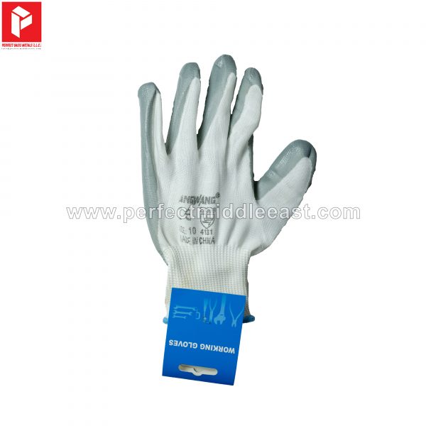 Hand Gloves Grey/White