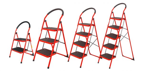 Red Household Ladder Step 2, 3, 4, 5, 6
