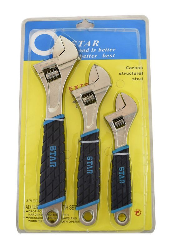 Adjustable Spanner Red Grip 3pc Set Perfect Oasis Metals LLC