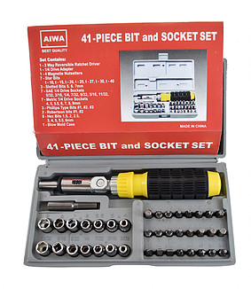 Socket and Bits Set 41pc AIWA A761