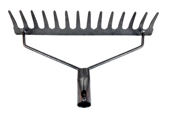 Garden Rake with Bracket 14 Teeth - Perfect Oasis Metals LLC