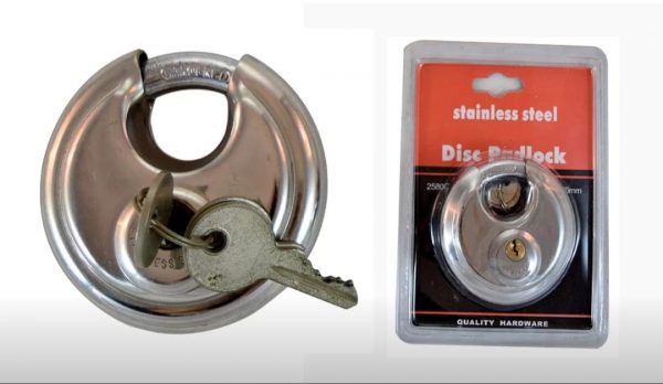 Stainless Steel Disc Pad Lock