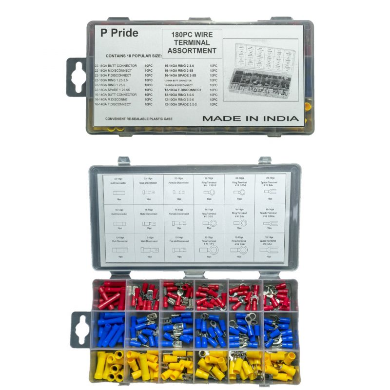 Wire Terminal Assortment 180Pc Set Perfect Oasis Metals LLC